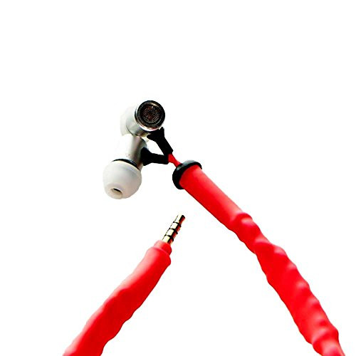 CordCruncher Tangle-Free Adjustable Bass in-Ear Headphones by Mel B, Poppin Pink