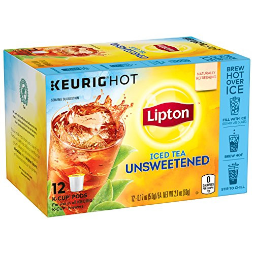 Lipton Iced Tea K-Cups, Iced Tea Unsweetened 12 ct (Pack of 6)