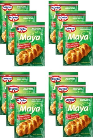 Dr. Oetker instant yeast maya from Turkey 10 gram - 12 piece