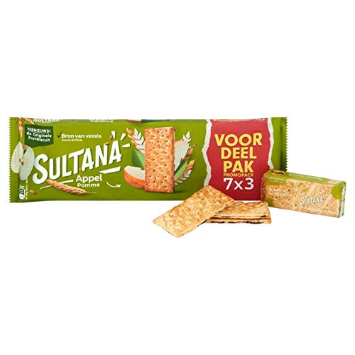 Apple Biscuit Portion Packs - Sultana - The Original Fruit Biscuit Apple Value Pack 21 Pieces - Total Weight 10.79 ounce