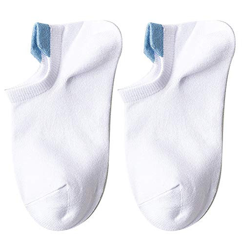 CHoppyWAVE Women No Show Low Cut Socks Non Slip Casual Sock Women s Color Block Low Cut Breathable Cotton Elastic Short Ankle Boat Socks - White