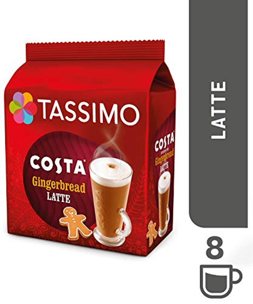 Tassimo 8 Costa Gingerbread Latte Coffee Pods Tassimo 8 Costa Gingerbread Latte Coffee Pods