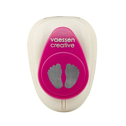 Vaessen Creative Craft Paper Punch Medium  Baby Feet  for DIY Projects  Scrapbooking and Card Making  Multi-Colour  7.3 x 5.3 x 5 cm