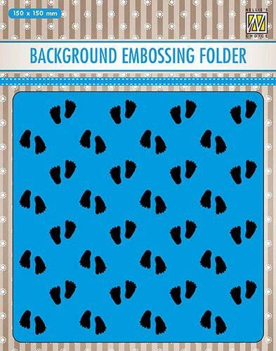 Nellie s Choice 6 x 6 Embossing Folder Baby Feet 2