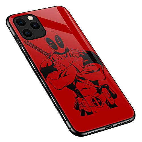 iPhone 11 Pro Max Case Red Hero iPhone 11 Pro Max Cases Pattern Design Shockproof Non-Slip Tempered Glass Case for Apple 11 Pro Max