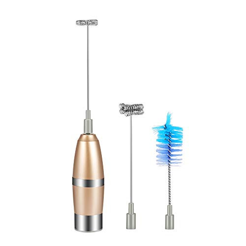 Meshin Stainless Steel Electric Milk Frother Mini Egg Beater Automatic Handheld Foam Coffee Maker Blender Foamer