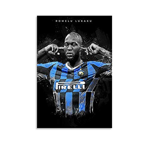 CHAOZHE Romelu Lukaku Football Soccer Superstar of Inter Milan and The Belgium National Team Canvas Art Poster and Wall Art Picture Print Modern Family Bedroom Decor Posters 20x30inch-50x75cm-