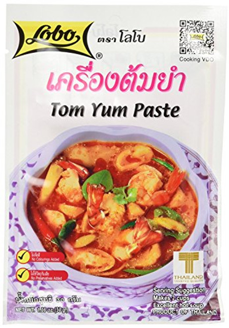 Lobo Spicy Tom Yum Shrimp Paste for Thai Food Soup 1.06 oz -Pack of 12- Lobo Spicy Tom Yum Shrimp Paste for Thai Food Soup 1.06 oz -Pack of 12-