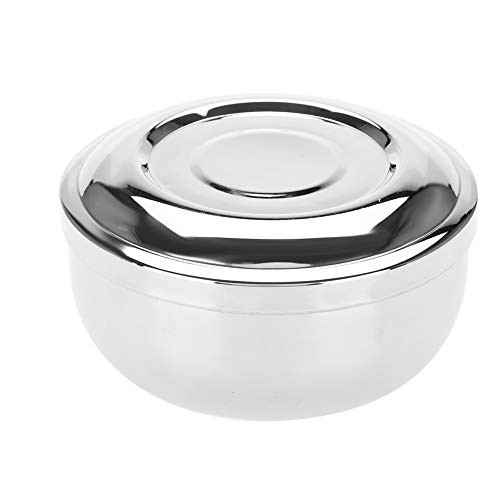 Shaving Soap Bowls  Universal Stainless Steel Beard Shaving Soap Bowl Shaving Mug Container With a Mirror for Men