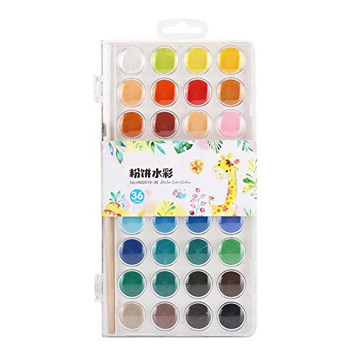 chengong ?2021 New Year s Special? Watercolor Pigment  Watercolor Pigment Set  28 36 Colors Solid Waterolor Paint Set Students Drawing Tool for Beginner Artist-36 Colors-