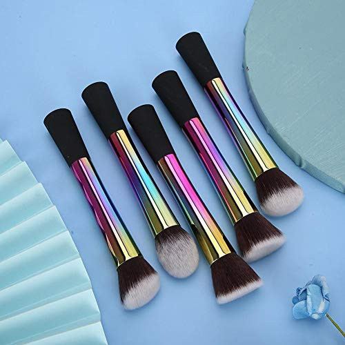 5pcs Face Brush Makeup Brush Set Cosmetic Brush Set for Daily Makeup for Buffing Blush for Liquid and Mineral Foundation for Beginners