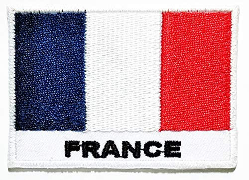 Nipitshop Patches France Flag Embroidered Patch France Iron On Sew On National Emblem Patch Clothes Bag T-Shirt Jeans Biker Badge Applique Iron on Sew On Patch