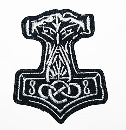 Superheroes Thor Hammer Mjolnir Cartoon Logo Patch Embroidered Sew Iron On Patches Badge Bags Hat Jeans Shoes T-Shirt Applique