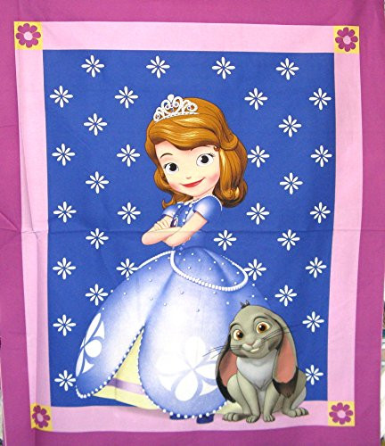 Disney Princess Sofia The First Clover Cartoon Show Cotton Fabric by The Panel