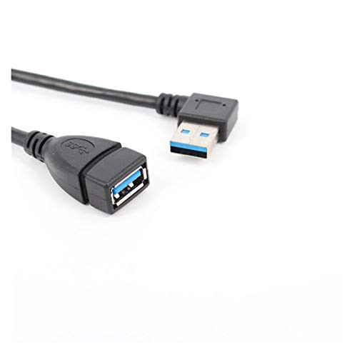 Selfie Ring Light 20cm USB 3.0 Right Left Up Down Angle 90 Degree Extension Cable Male to Female Adapter Cord USB Cables Ring Light with Stand -Cable Length   0.2m  Color   Down-