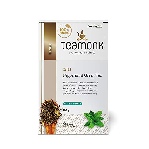 Teamonk Seiki High Mountain Peppermint Green Tea Loose Leaf -50 Cups- - 100 percent Natural Peppermint Tea - Peppermint Tea Leaves for Relaxation - Refreshing Tea -Mint Tea - No Additives - 3.5 oz Teamonk Seiki High Mountain Peppermint Green Tea Loose Leaf -50 Cups- - 100 percent Natural Peppermint Tea - Peppermint Tea Leaves for Relaxation - Refreshing Tea -Mint Tea - No Additives - 3.5 oz