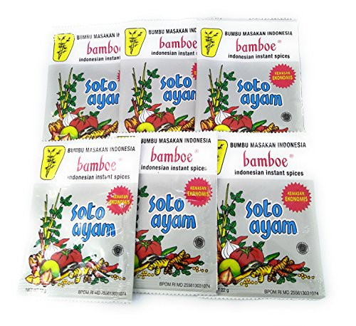 Bamboe Bumbu Instant Soto Ayam -Econo Pack-  22 Gram -Pack of 6-