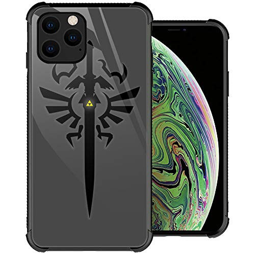 iPhone 11 Pro Case  Pic982 iPhone 11 Pro Cases  Tempered Glass Back Plus Soft Silicone TPU Shock Protective Case for Apple iPhone 11 Pro
