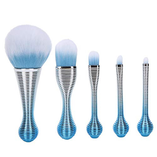 5pcs Makeup Brushes Set Portable Nylon Eye Shadow Blush Powder Cosmetic Brushes Kit Professional Cosmetics Tools for Makeup Beginner