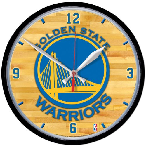 Wincraft NBA Golden State Warriors Round Wall Clock, 12.75" Wincraft NBA Golden State Warriors Round Wall Clock, 12.75"