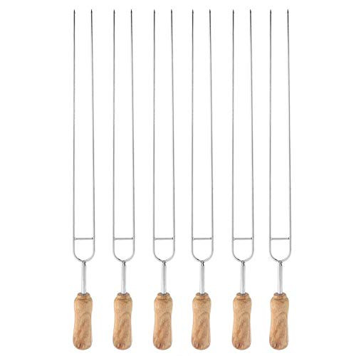 Marshmallow Roasting Sticks Smores Skewers Stainless Steel Kabob Skewers with Wood Handle for Grill Food Grade Barbecue Cooking Tools Marshmallow Roasting Sticks Smores Skewers Stainless Steel Kabob Skewers with Wood Handle for Grill Food Grade Barbecue Cooking Tools