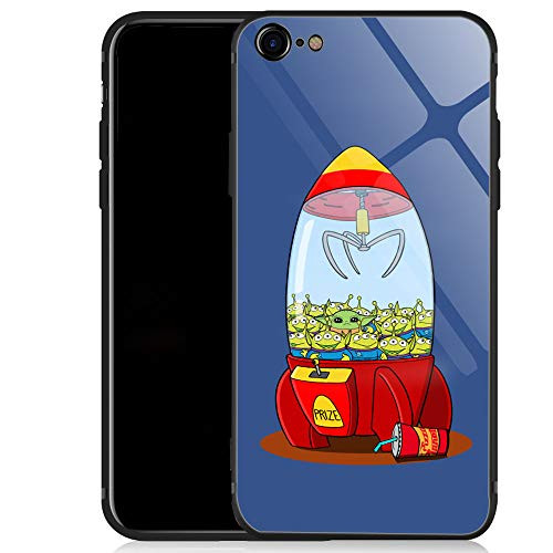 iPhone 6s Plus Case Doll Machine iPhone 6 Plus Cases for Girls Men Boy Shockproof Non-Slip Tempered Glass Pattern Design Case for Apple 6 6s Plus 5.5-inch