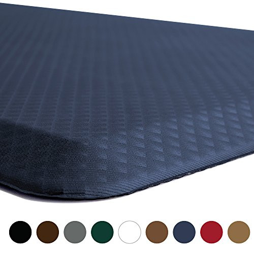 Kangaroo Brands Original 3/4" Anti Fatigue Comfort Standing Mat Kitchen Rug, Phthalate Free, Non-Toxic, Waterproof, Ergonomically Engineered Floor Pad, Rugs for Office Stand Up Desk, 32x20 (Navy)