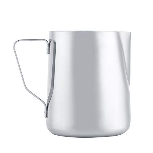 Milk Frothing Pitcher - Stainless Steel Milk Frothing Pitcher Espresso Coffee Cup Mug with Measurement-600ml- 2- Milk Frothing Pitcher - Stainless Steel Milk Frothing Pitcher Espresso Coffee Cup Mug with Measurement-600ml- 2-