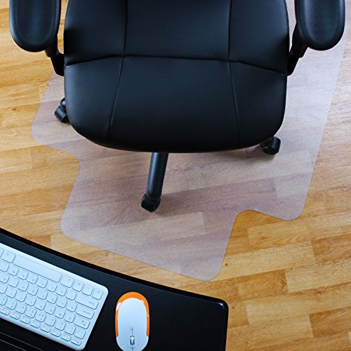 Marvelux 36" x 48" Vinyl (PVC) Lipped Chair Mat for Hard Floors | Transparent | Multiple Sizes
