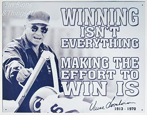 Nonbrand Tin Sport Football Winning Lombardi Vince 196 Metal Quote Sign Bar Poster Decor 8x12Inches Retro Sign