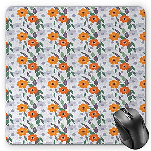 BGLKCS Floral Mouse Pad  Pastel Colored Spring Blossom Field Essence Nostalgic Feminine Mother Nature Petals  Standard Size Rectangle Non-Slip Rubber Mousepad  Multicolor