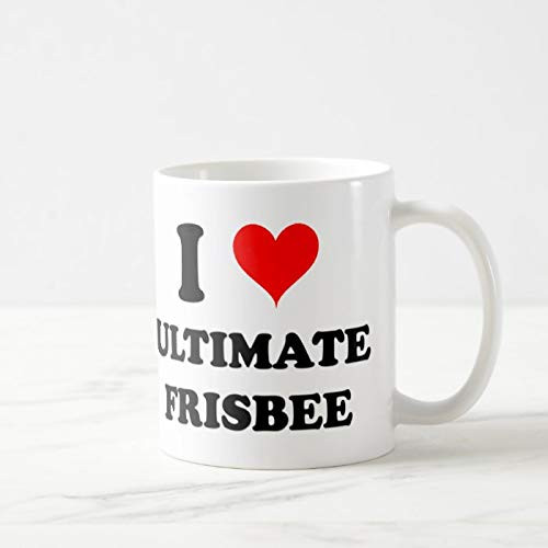 Funny Coffee Mug  I Love Ultimate Frisbee Coffee Mug  Tea Mug  Coffee Cup  11 Oz Coffee Mug Gifts For Women Men