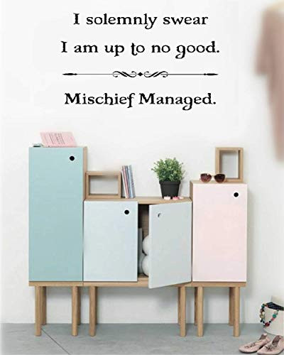 Wall Stickers Inspiring Quotes Home Art Decor Decal Mural I Solemnly Swear I Am Up to No Good - Mischief Managed for Nursery Kids Room