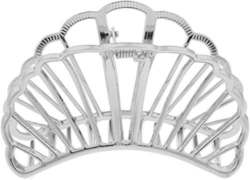 Large Metal Claw Clips Hollow Non-slip Hair Catch Jaw Clamp Hair Clip Hair Accessories - Silver Large Metal Claw Clips Hollow Non-slip Hair Catch Jaw Clamp Hair Clip Hair Accessories - Silver