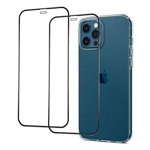 Compatible with iPhone 12 Pro Case with Screen Protector - iPhone 12 Phone Cases iPhone 12 Pro 1 Pc 6.1inch Crystal Clear Case and 2 Pack Screen Protector for iPhone 12 12 Pro