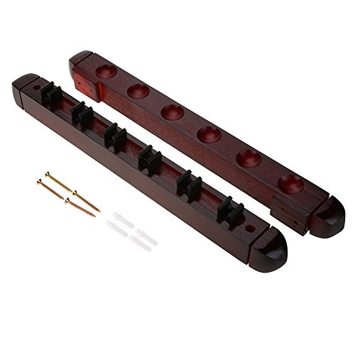 Petyoung Billiard Pool Cue Stick Rack  Wooden Billiard Pool Cue Rack Wall Mounted Rack Stick Holder for Women  and  Men