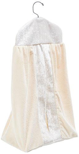 Baby Doll Bedding Croco Minky Diaper Stacker, Ivory/Beige