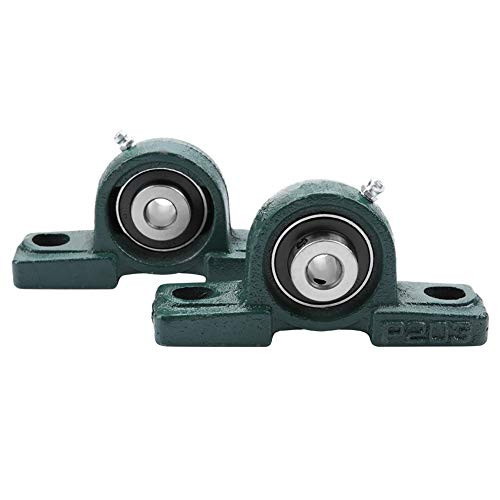 2Pcs UCP204 Pillow Block Bearing 3 4 inch ID Bore Vertical Self-Aligning Ball Mounted 20mm 0.79 inch Diameter Solid Base Self-Alignment