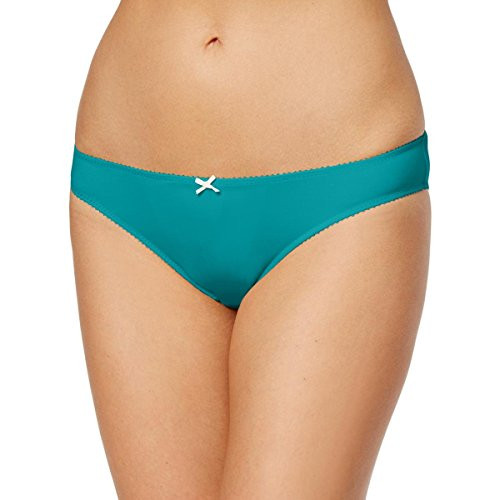 Heidi Klum Heidi by Womens Microfiber Lace Trim Bikini Panty Blue M