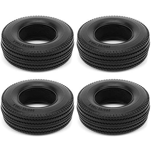 Rosvola RC Rubber Tyres  Sturdy Durable RC Tyres  Non?Slip Small Rubber Plus Sponge Eco?Friendly for Tamiya Tractor Trucks 1 14 Remote Control Car