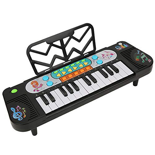 Cryfokt Electronic Piano Keyboard Portable Electronic Musical Instrument Multi-Function Electronic Organ Electronic Keyboard with Music Stand for Kids Beginner- 1-