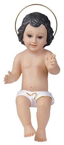 George S. Chen Imports Baby Jesus with Glass Eyes Holy Religious Figurine Decoration, 12"