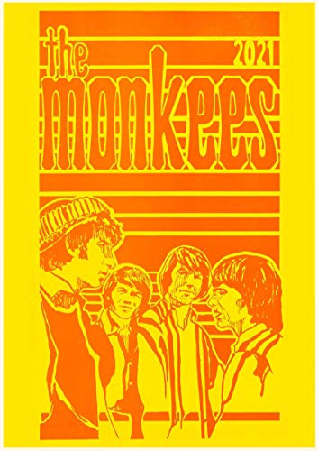 Wall Calendar 2021 -12 pages 8 inchx11 inch- MONKEES Vintage Posters Photos Music Magazine Covers