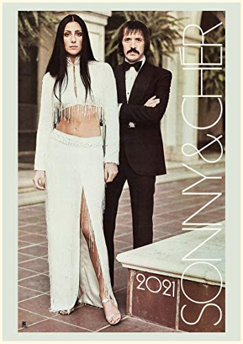 Wall Calendar 2021 -12 pages 8 inchx11 inch- SONNY AND CHER Vintage Music Posters Photos Magazine Covers