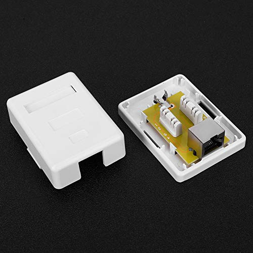 Desktop Information Box RJ45-8P8C CAT6 Shielded Networks Surface Mounted Surface Mount Box CAT6 Networks Box RJ45 Junction Box for 22-24AWG Cable