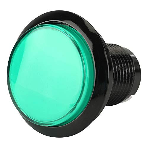 Lamp Illuminated 3D Cassette button Button with Non-slip Nut Strong Wear Resistance for Micro Switch-green-