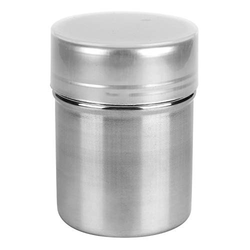 Powder Sugar Shakers  Stainless Steel Powder Shaker  Mesh Shakers Chocolate Shaker with Lid for Sugar Pepper Powder Cocoa Flour Coffee Sugar Flour Jar Pepper-Medium-