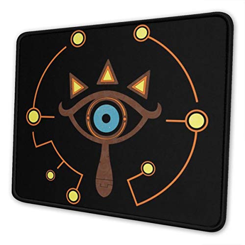 Qihuo Office Computer Mouse Pad for Laptops Anime Sheikah Eye Non Slip Rubber Mouse Mat 3mm Thicken Mouse Pad