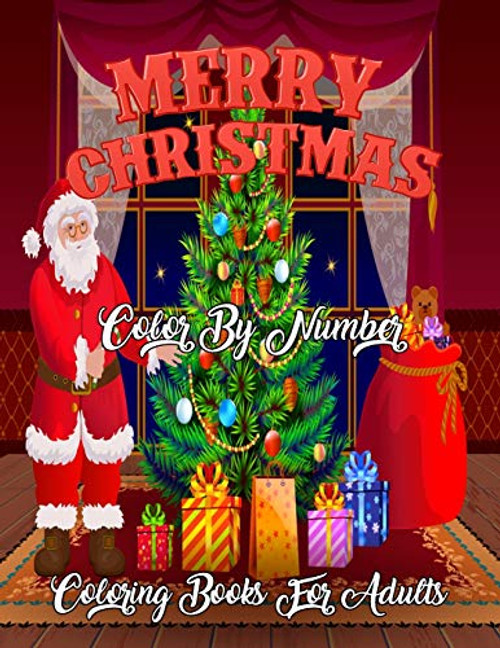 Merry Christmas Color By Number Coloring Books For Adults  50 Unique Christmas Color By Number Design for drawing and coloring Stress Relieving ... Creative Haven color by number Books