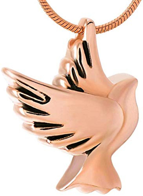 Ashes Chain Cremation Memorial Ash Bird Shape pet Memorial Jewelry Stainless Steel Souvenir Cremation urn Pendant Necklace